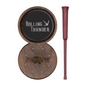 Rolling Thunder Glass Pot Call with Purpleheart Striker
